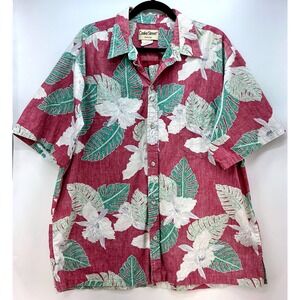 Cooke Street Honolulu Aloha Shirt Sz 2XL Tropical Hibiscus Resort Button Up